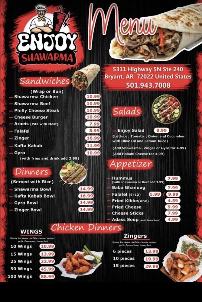 Enjoy Shawarma Menu image 3